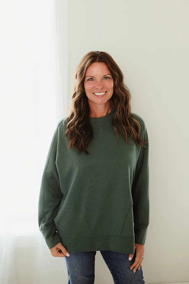 Side Slit Scuba Pullover {more colors available} - Image 13