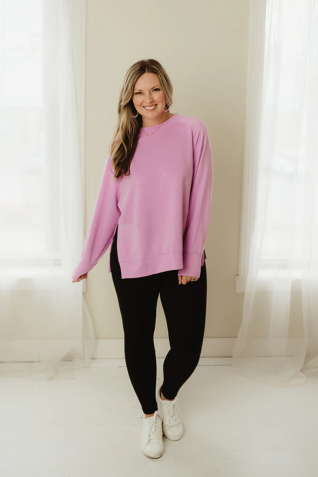 Side Slit Scuba Pullover {more colors available} - Image 5