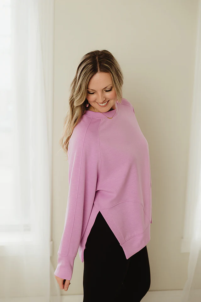 Side Slit Scuba Pullover {more colors available} - Image 6