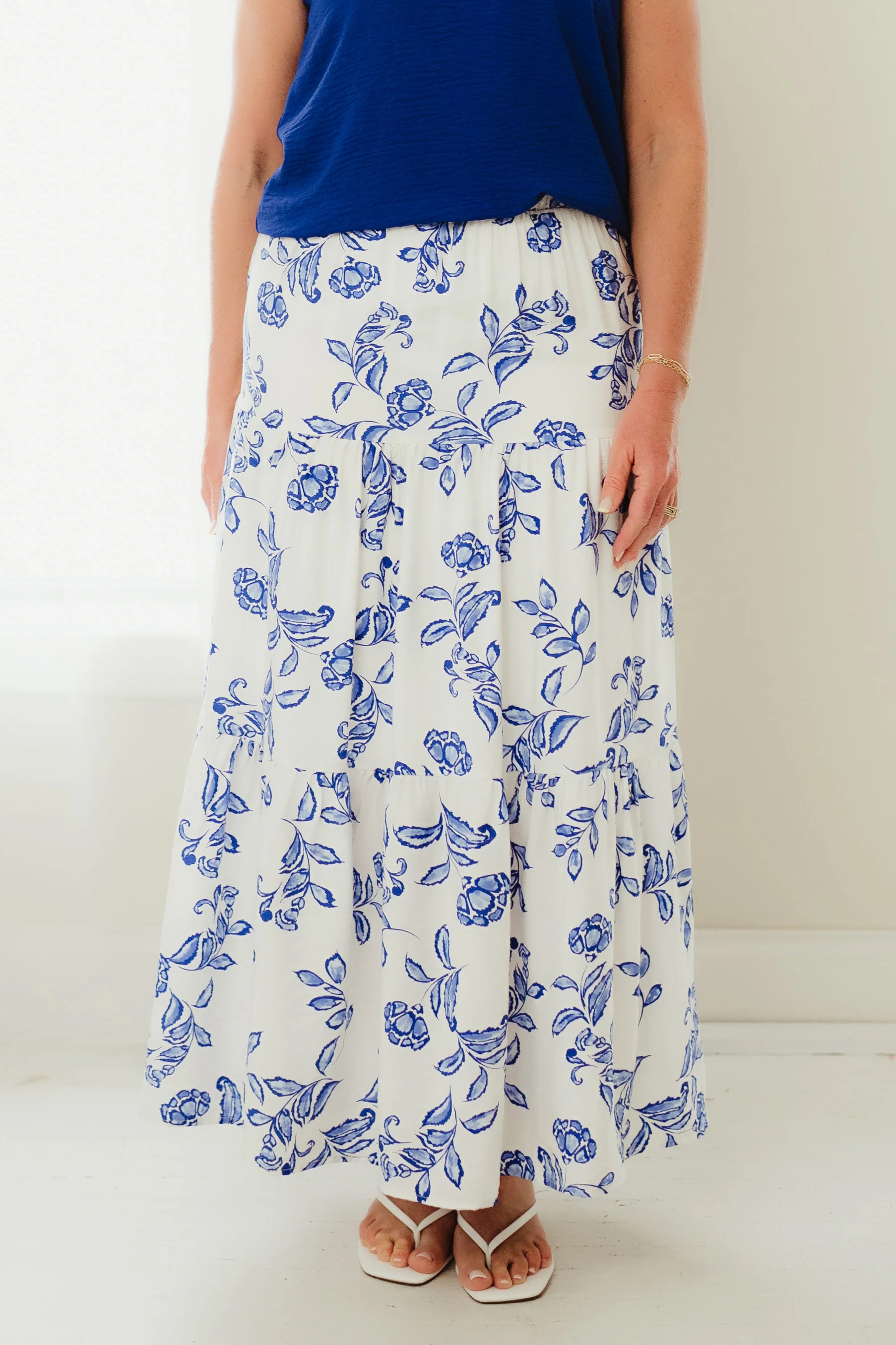 Coastal Bloom Maxi Skirt