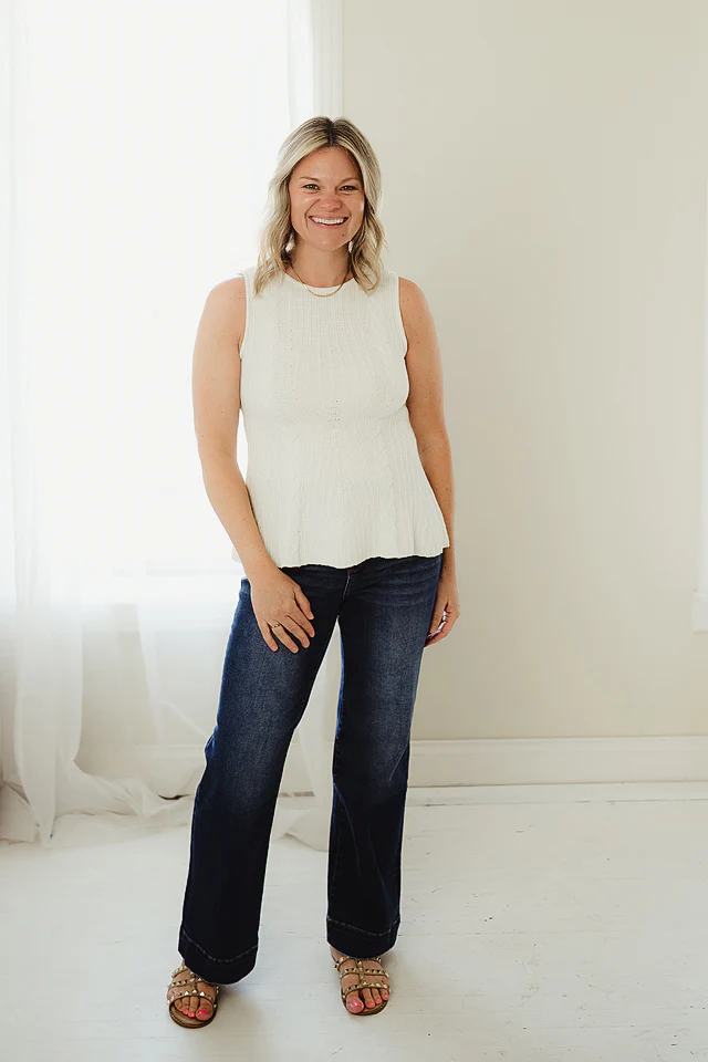 Ivory Elegant Edge Peplum - Image 2