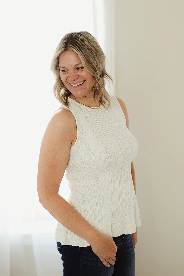 Ivory Elegant Edge Peplum - Image 3