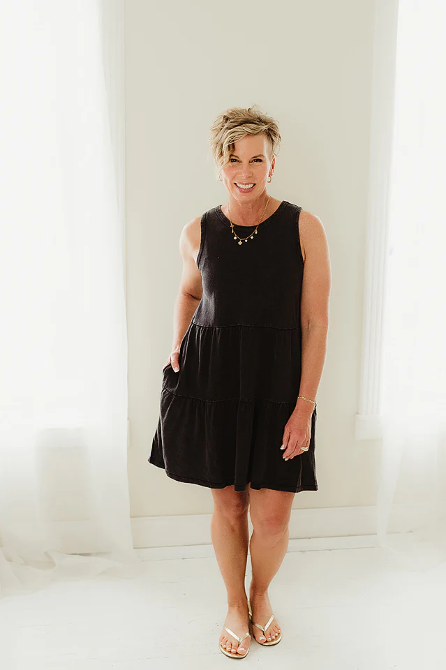 Black Easy Day Mini Dress