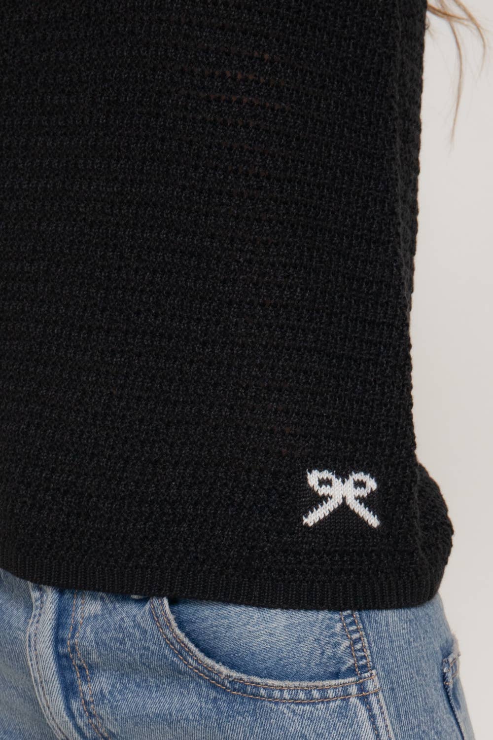 Black Bow Crochet Tank - Image 4