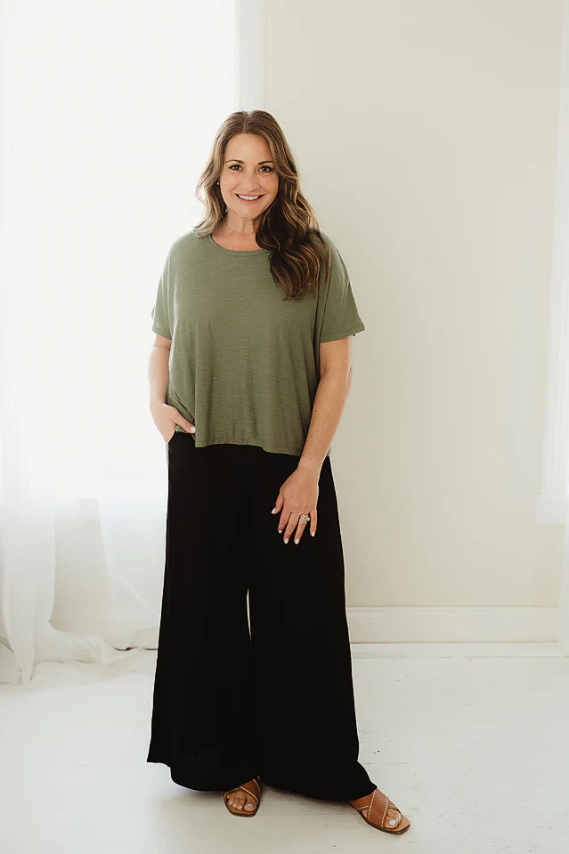 Light Olive Daybreak Slub Tee - Image 2