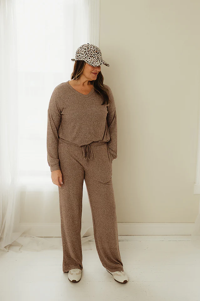 Brown Soft Melange Lounge Set