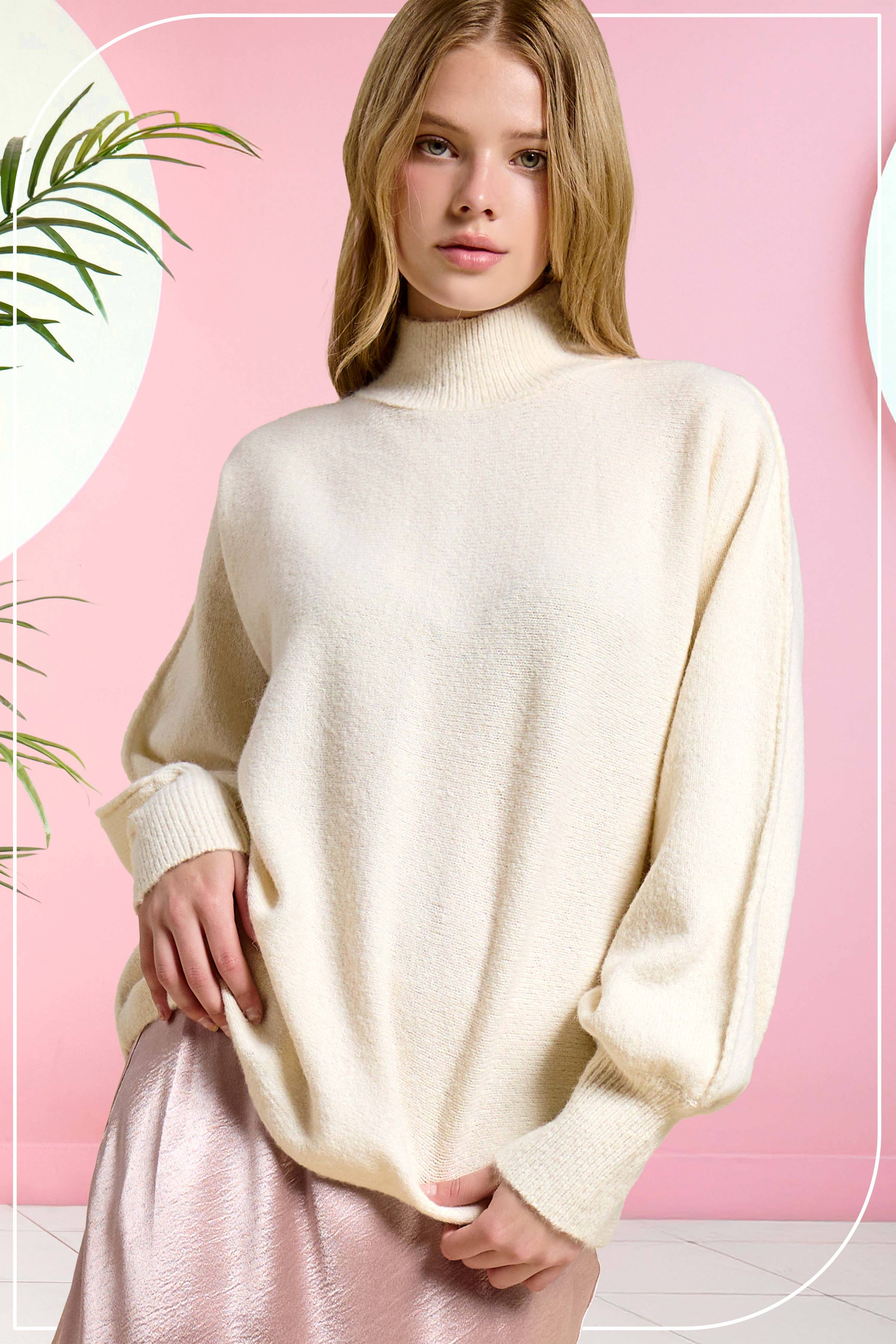 Soft Structure Mock Neck