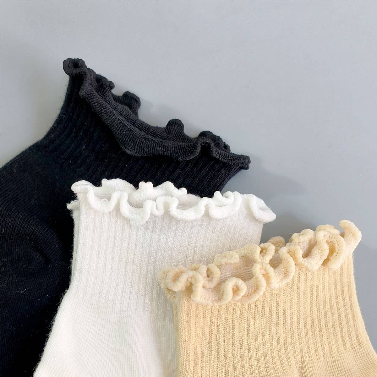 Solid Ruffle Socks - Image 8