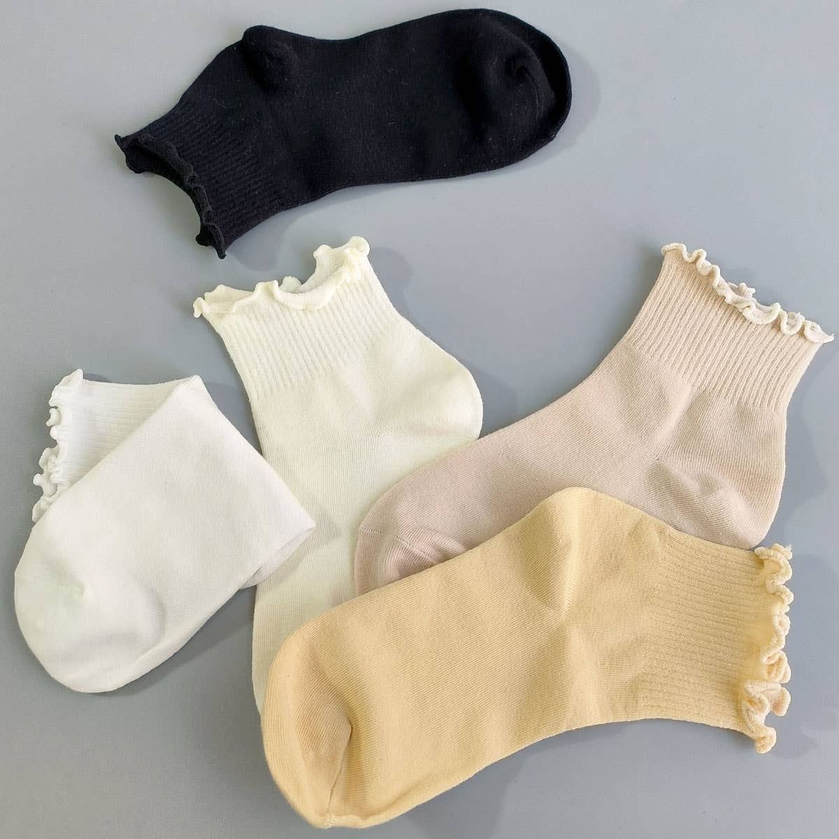 Solid Ruffle Socks - Image 9