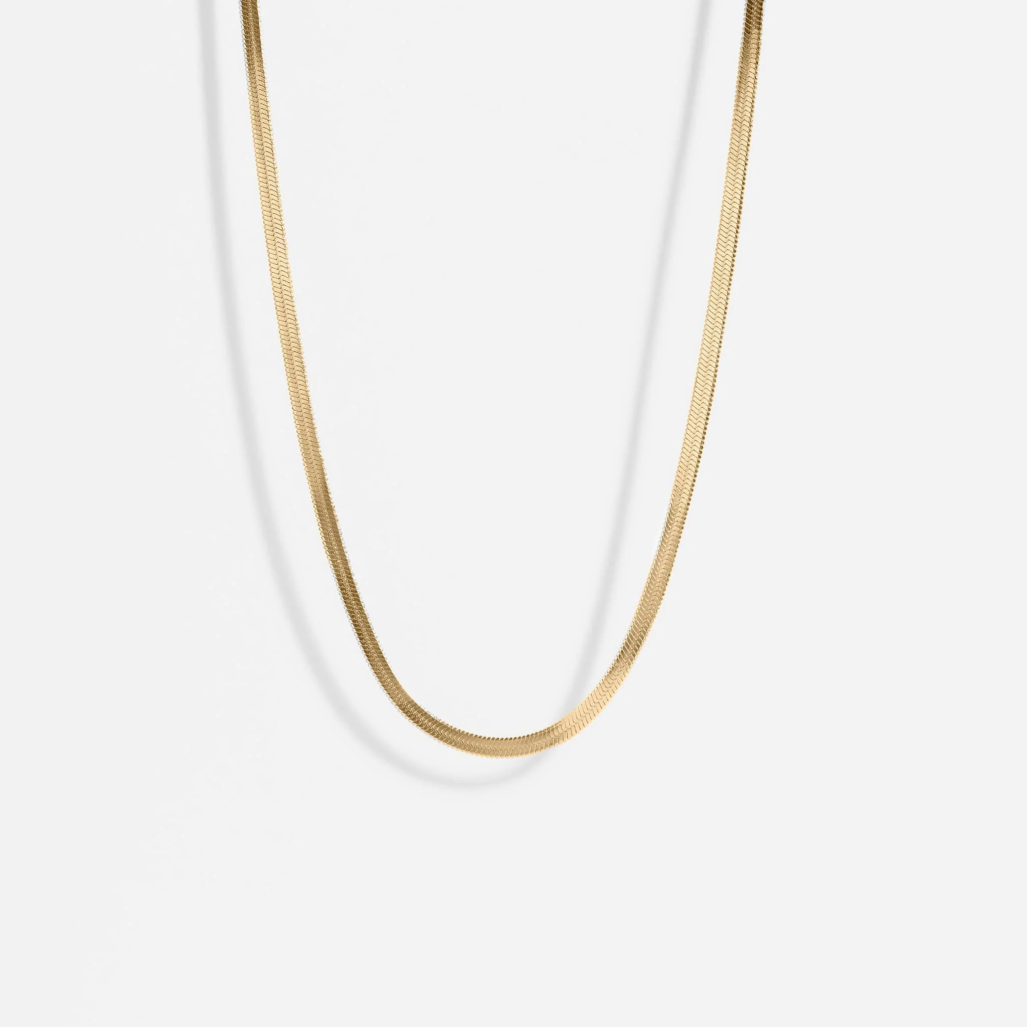 Stainless Herringbone Chain Necklace