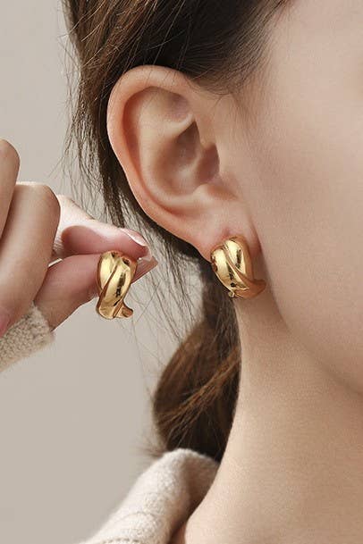 Stainless Huggie Hoops - Image 4