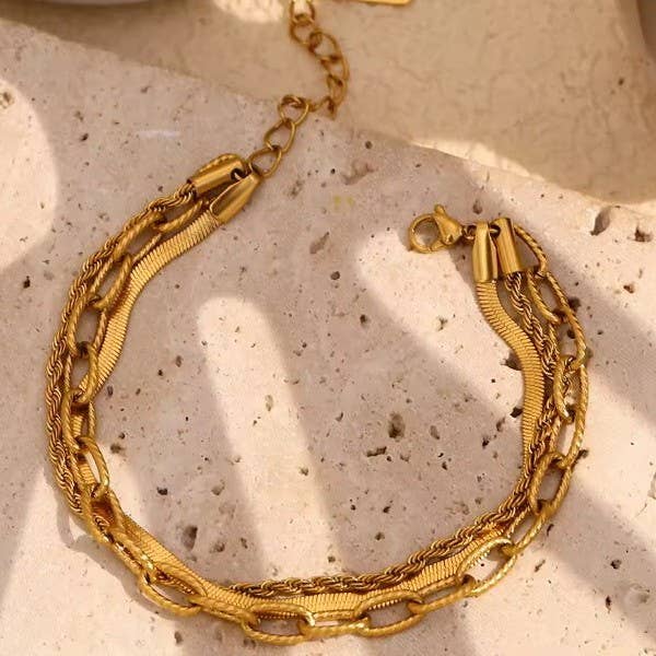Stainless Layered Bracelet Set - Image 2