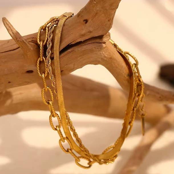 Stainless Layered Bracelet Set - Image 3