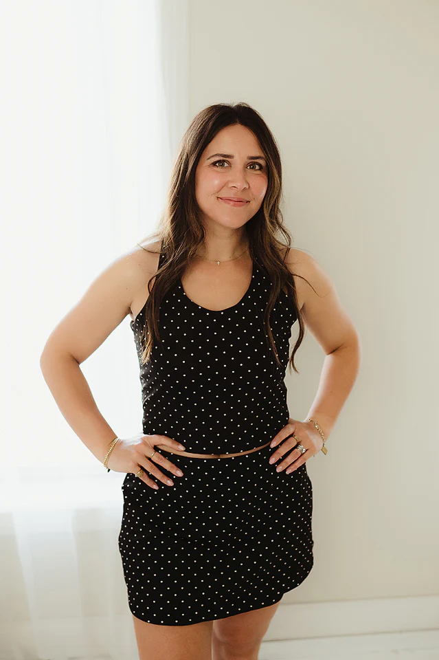 Black & White Active Polka Dot Set