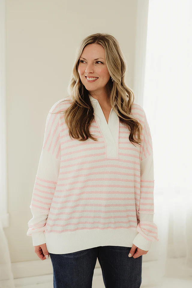 Studio Stripe Loose-Fit Top