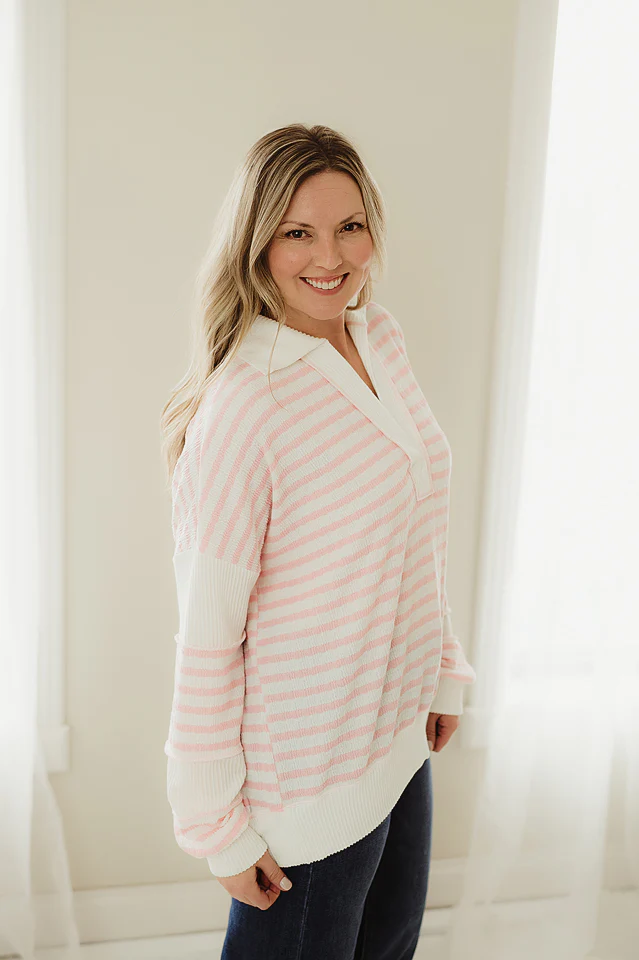 Studio Stripe Loose-Fit Top - Image 3
