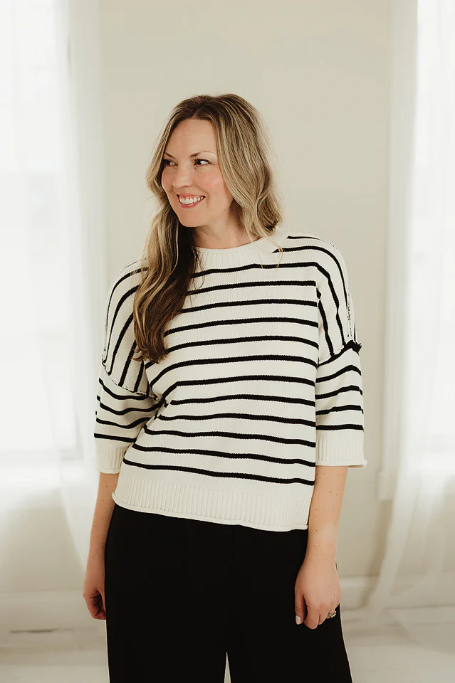 Black & White Boardwalk Pullover