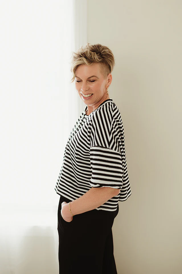 Shoreline Cropped Henley - Image 3