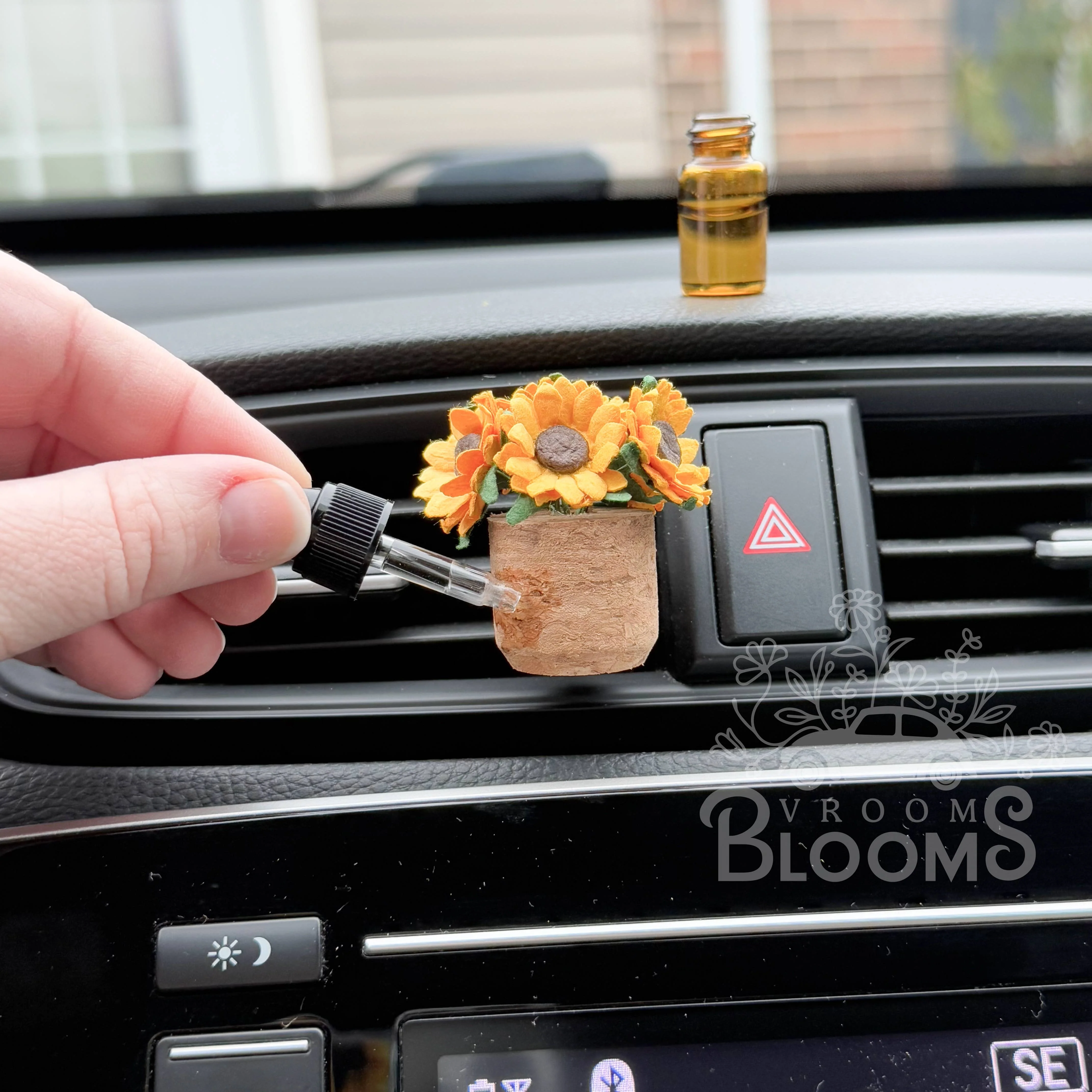 Sunflower Car Vent Clip Air Freshener (Reusable)