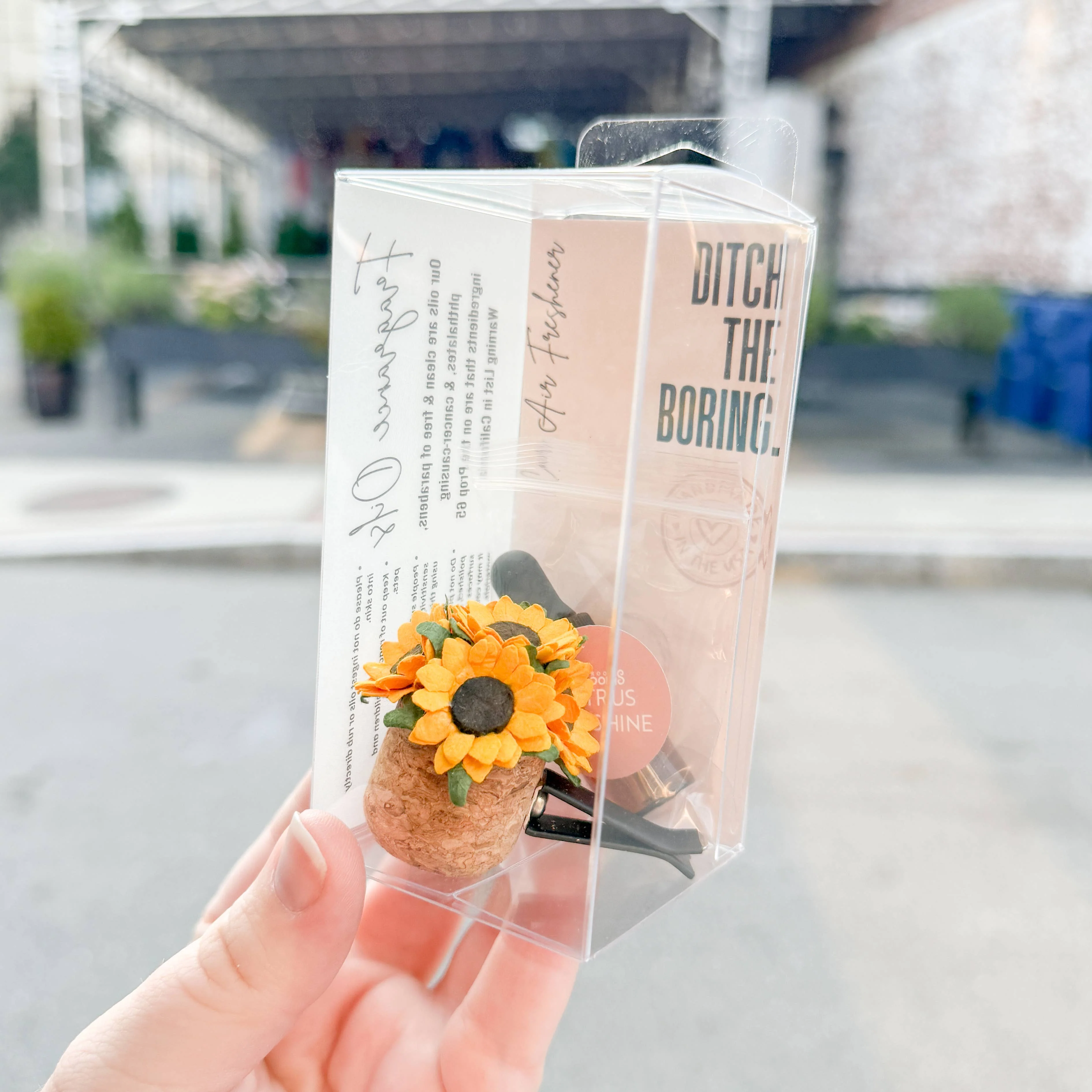 Sunflower Car Vent Clip Air Freshener (Reusable) - Image 2