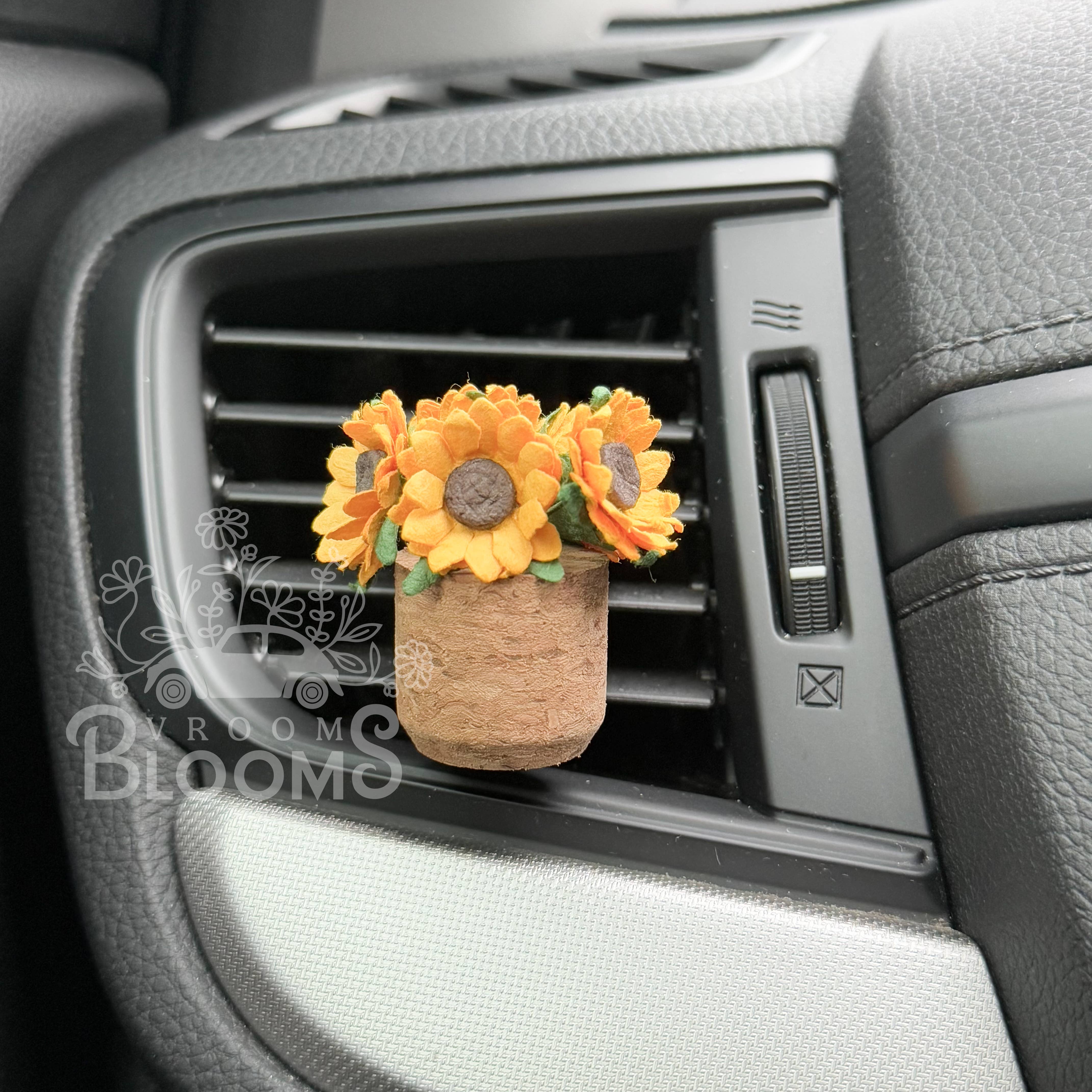 Sunflower Car Vent Clip Air Freshener (Reusable) - Image 3