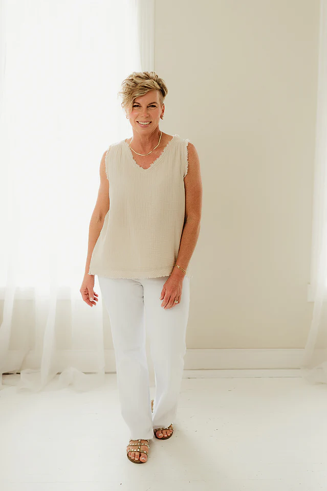 Sand Beige Sunwashed Tank - Image 2