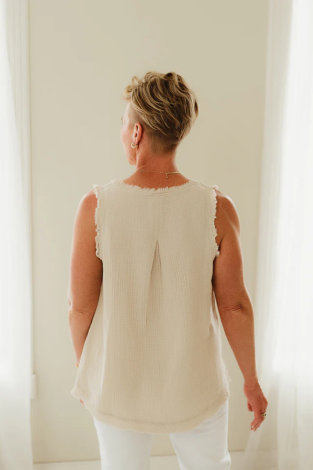 Sand Beige Sunwashed Tank - Image 4