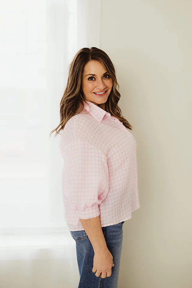 Sweet Gingham Charm {also available in blue} - Image 2
