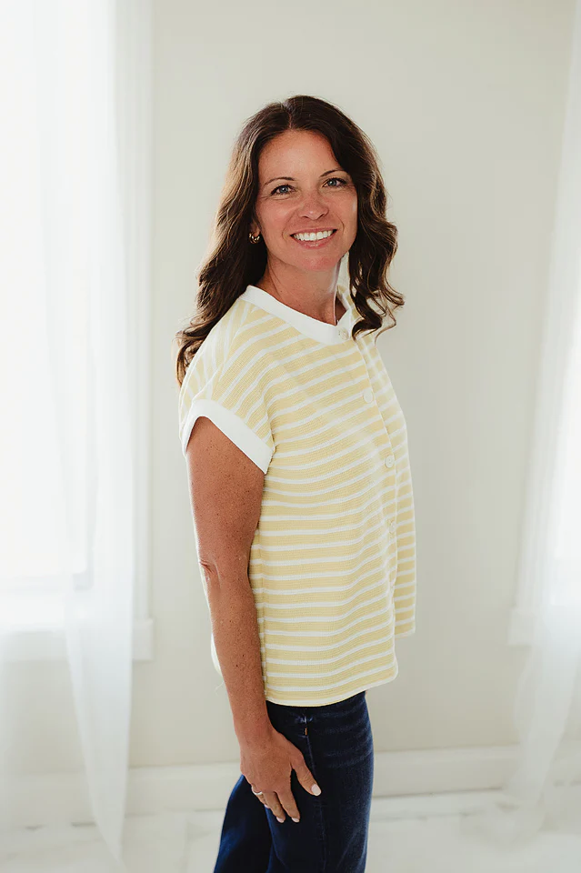 Mustard Comeback Stripe Top - Image 2