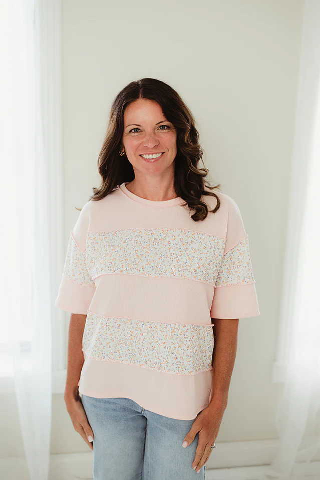 Blush Ditsy Patch Top
