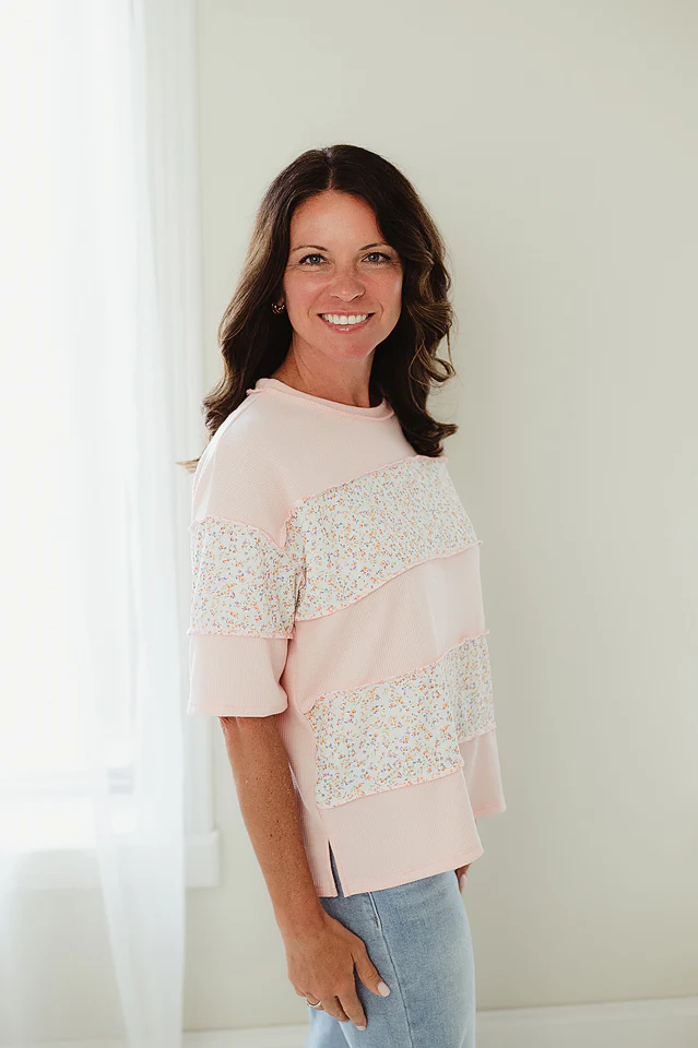 Blush Ditsy Patch Top - Image 2