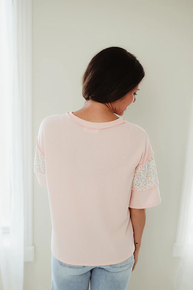 Blush Ditsy Patch Top - Image 3