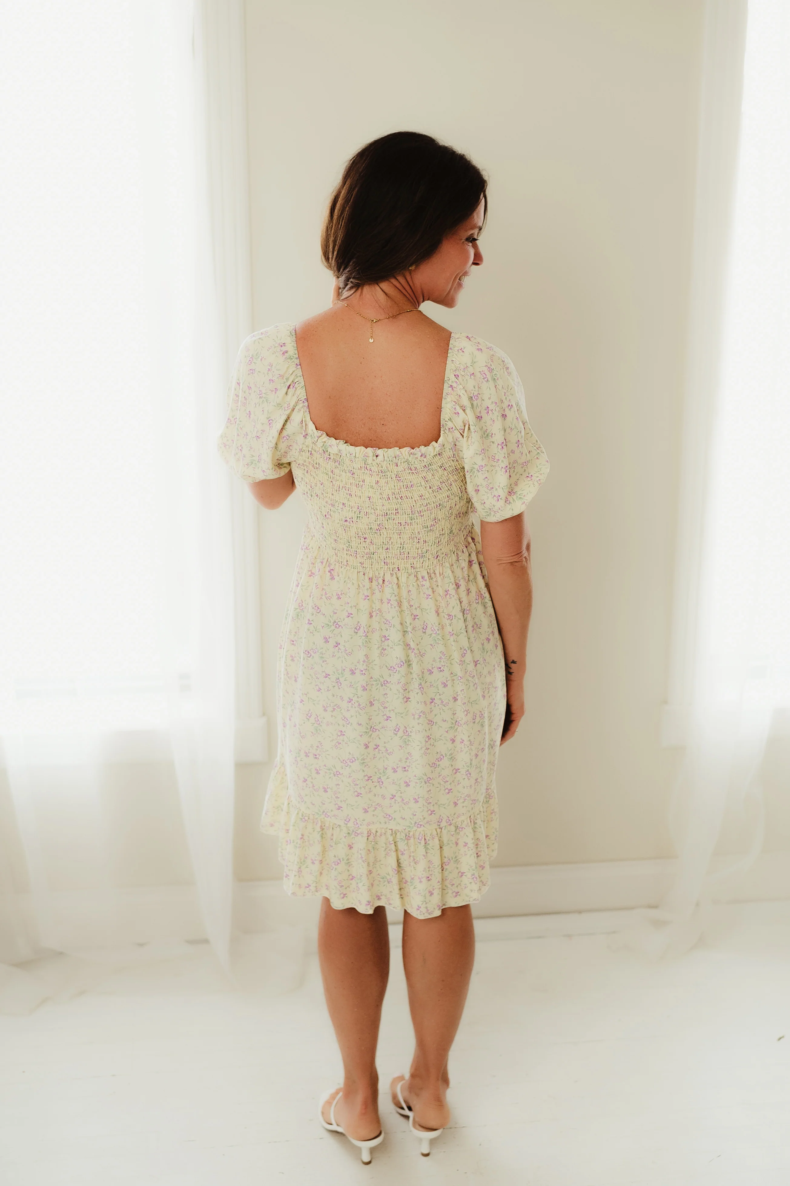 Yellow Floral Daydream Dress - Image 4