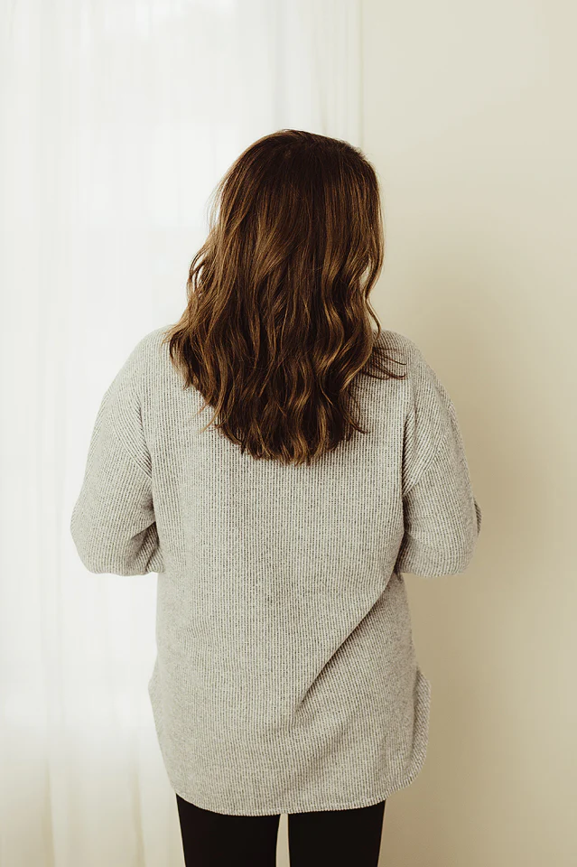 Brown Brushed Waffle Shacket - Image 8