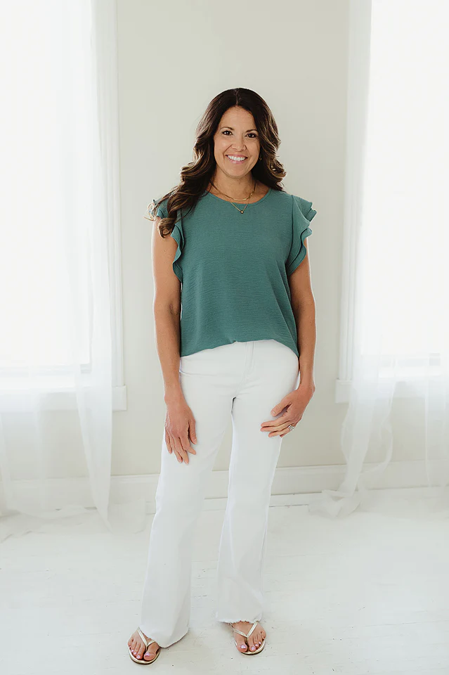 Seafoam Simply Ruffle Top - Image 2