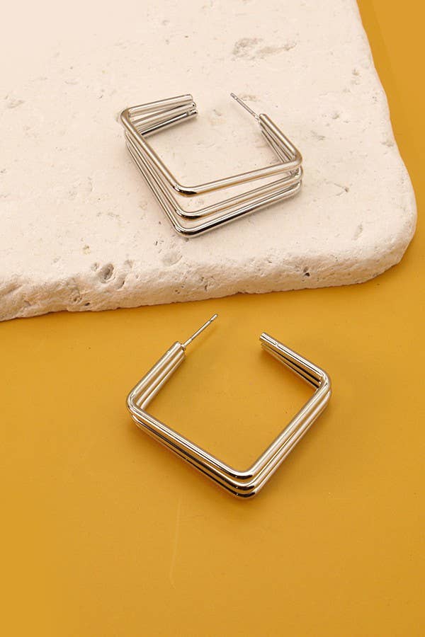 Tri-Row Square Hoops - Image 3