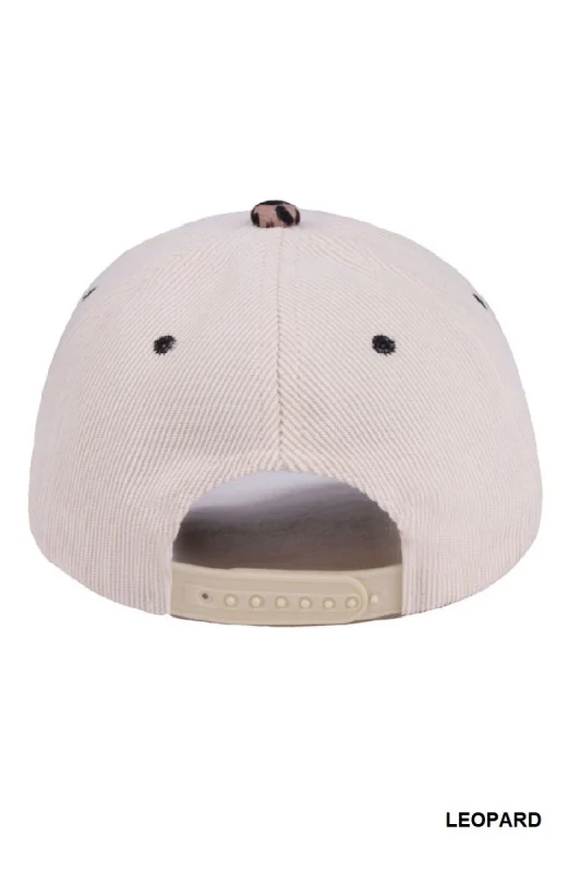 Ash Mocha Two Tone Corduroy Hat - Image 2