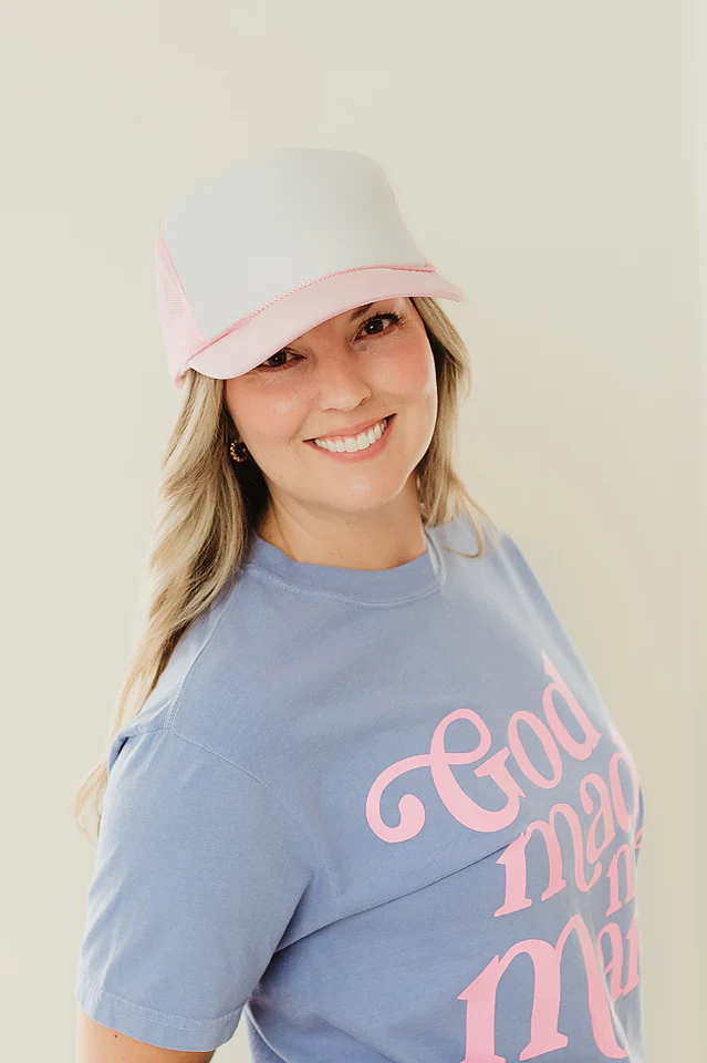 Pink & White Trucker Hat