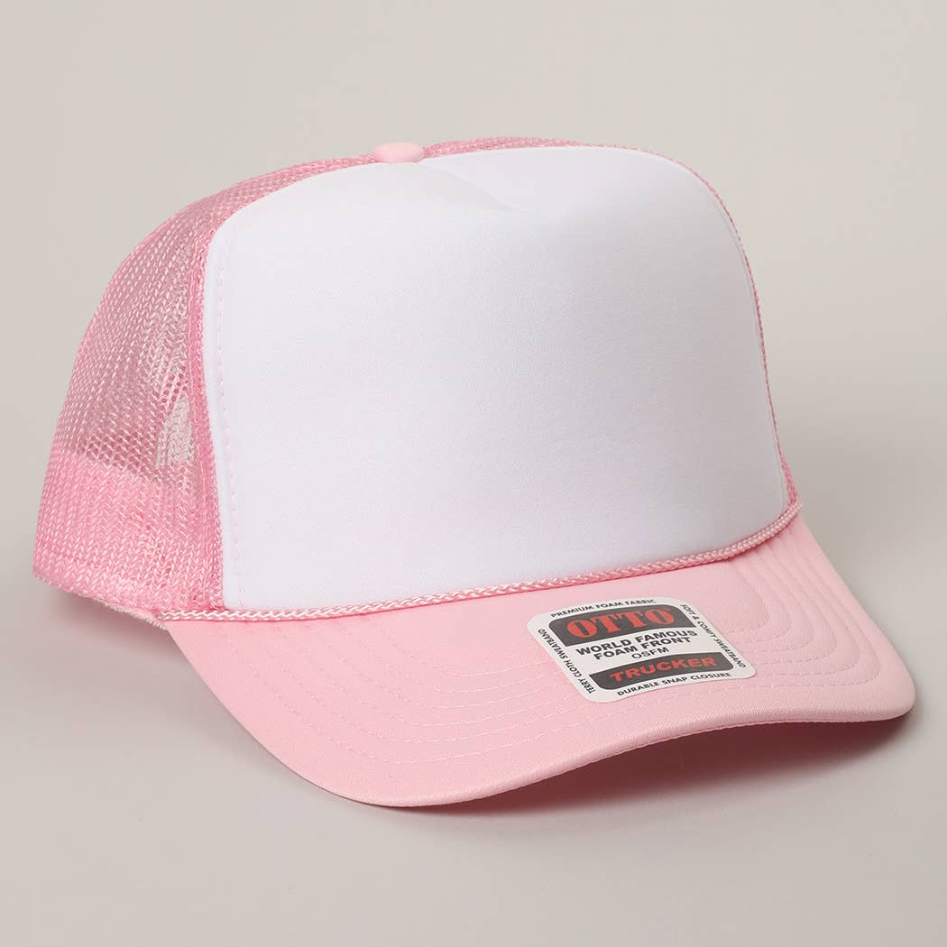 Pink & White Trucker Hat - Image 2