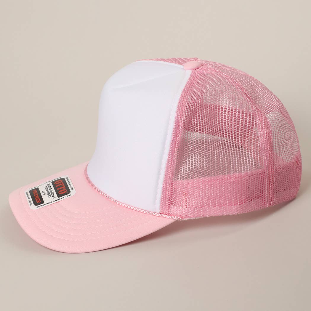 Pink & White Trucker Hat - Image 3
