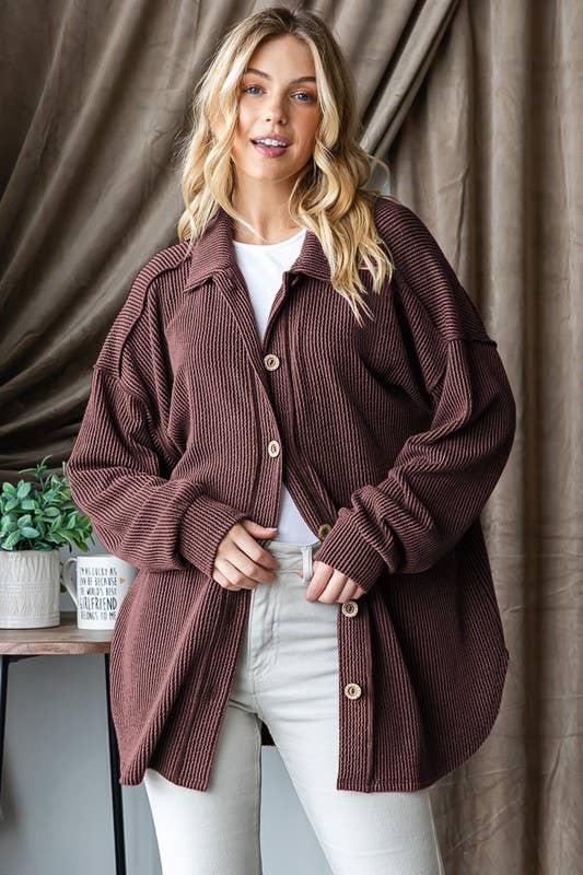 Urban Ribbed Button Down