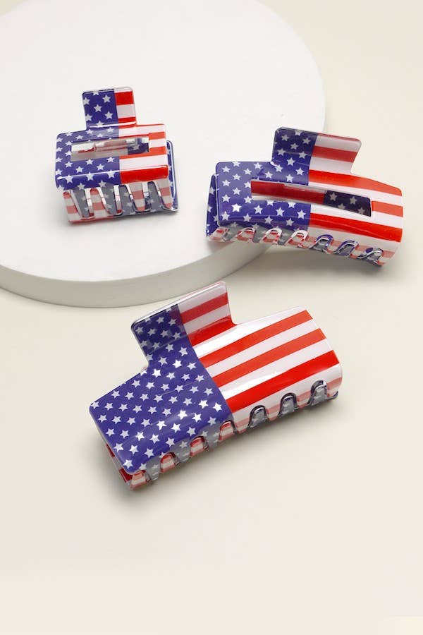 LARGE - Flag Print Claw Clip - Image 4