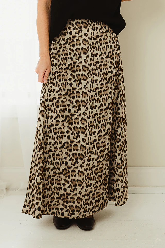 Verine Leopard Maxi Skirt