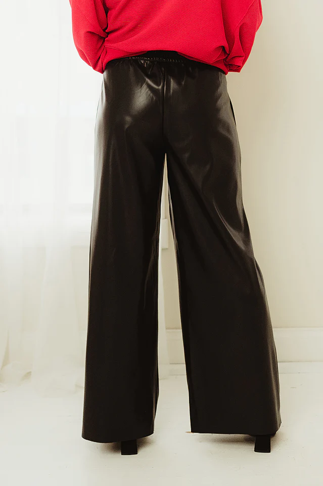 Luxe Faux Leather Pants - Image 4
