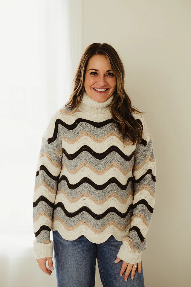 Wavy Horizon Stripe Sweater