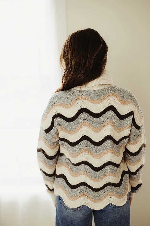 Wavy Horizon Stripe Sweater - Image 3