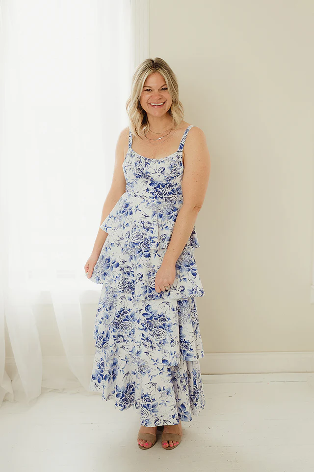 Rosette Ribbon Tiered Maxi