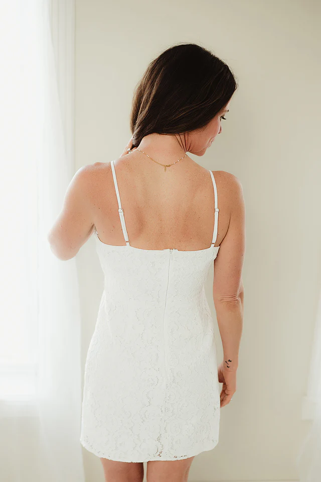 White Whisper Lace Dress - Image 4