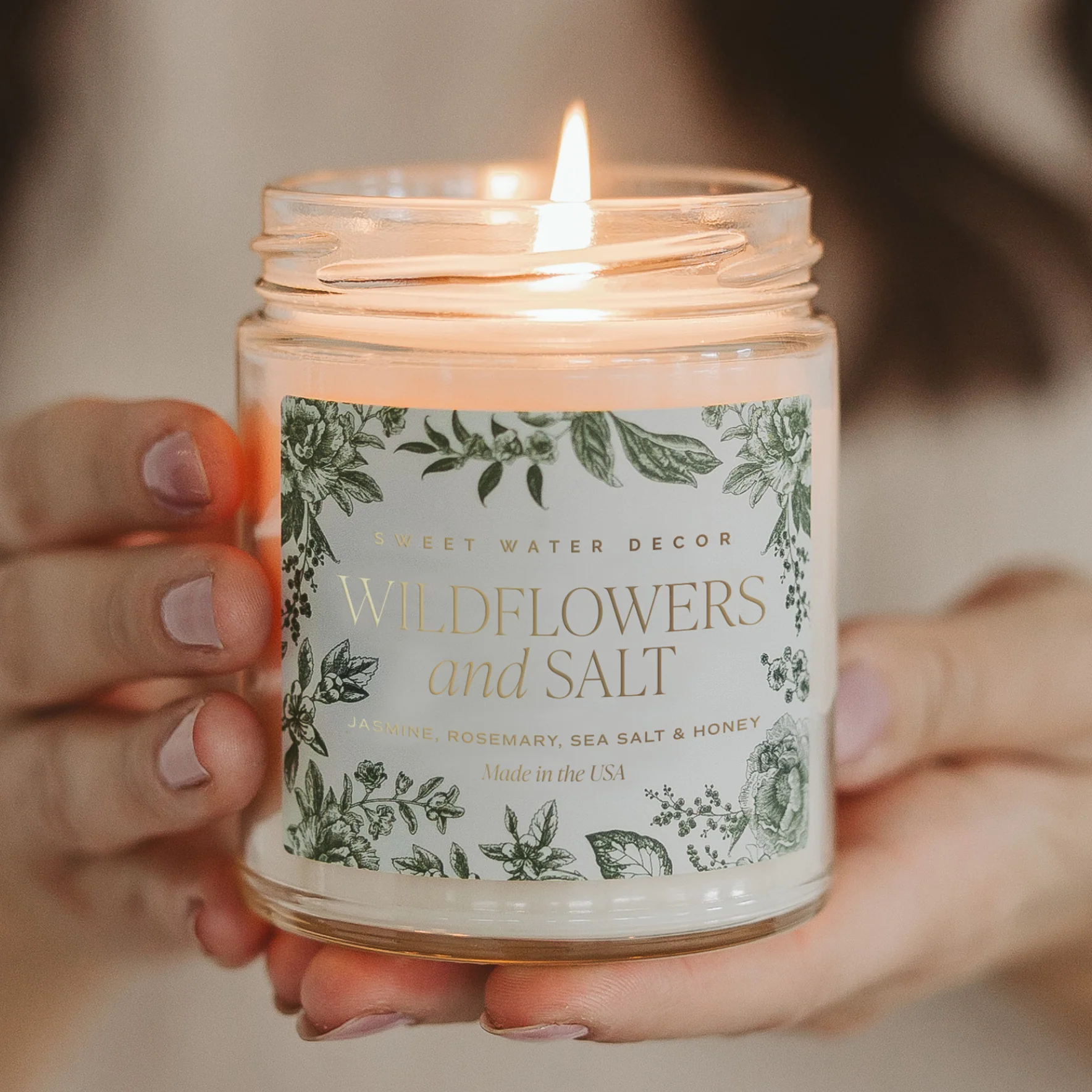 Wildflowers & Sea Salt Soy Candle - Image 2