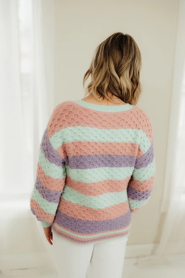 Color Drift Stripe Sweater - Image 3